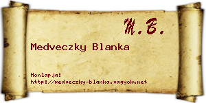 Medveczky Blanka névjegykártya